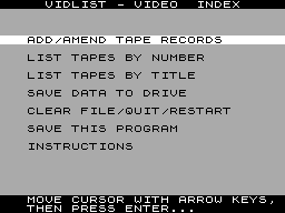 Screen from Vidlist