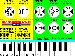 Screen from Virtual Synthesiser