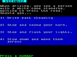 Screen from Viziquiz