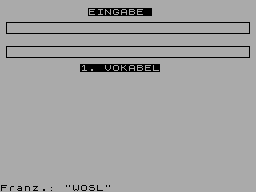 Screen from Vokabeltrainer