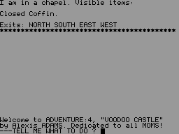 Screen from Voodoo Castle