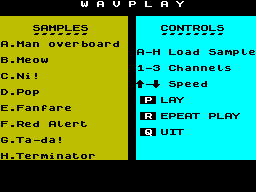 Screen from Wavplay No. Three