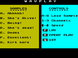 Screen from Wavplay No. Two