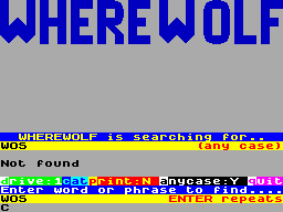 Screen from Wherewolf