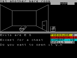 Screen from Wizard's Castle