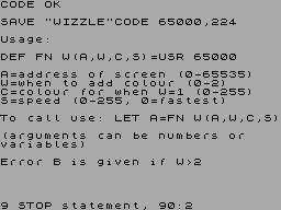 Screen from Wizzle Loader