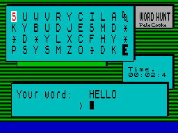 Screen from Word Hunt