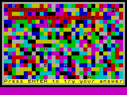 Screen from Word Hunt
