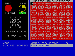 Screen from Wordsearch