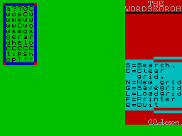 Screen from The Wordsearch