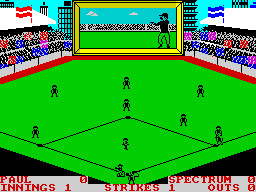 Screen from World Series Baseball