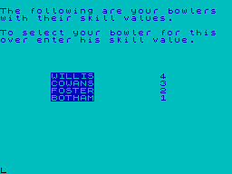 Screen from World Series Cricket