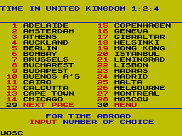Screen from World Time