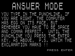Screen from World's First Computer Joke Book