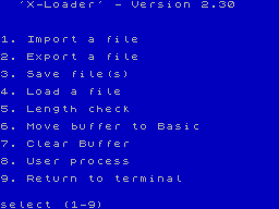Screen from X-Loader