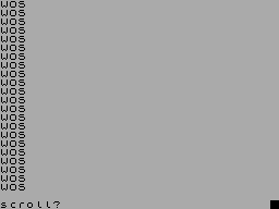 Screen from X Basic