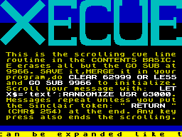 Screen from Xecue