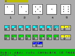 Screen from Yahtzee