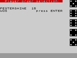 Screen from Yahtzie