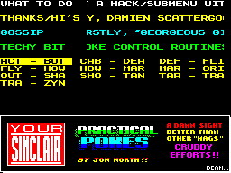 Screen from Your Sinclair Pokes Party Pack