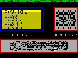 Screen from ZX-ALFA