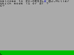 Screen from ZX-CESIL 2