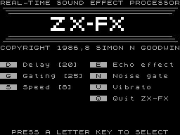 Screen from ZX-FX