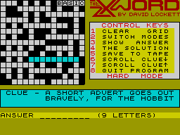 Screen from The ZX-Word