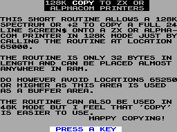 Screen from ZX128