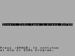 Screen from ZX81 Programs