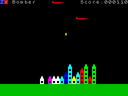 Screen from ZX Bomber
