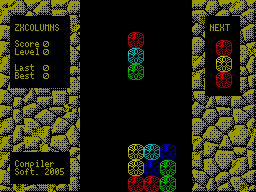 Screen from ZX Columns