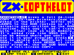 Screen from ZXCopTheLot