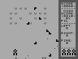 Screen from ZX Galaxians