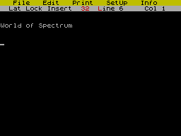 Screen from ZX IBM
