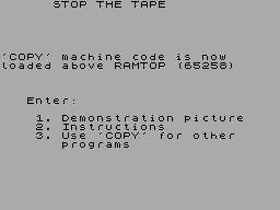 Screen from ZX Lprint Mk2