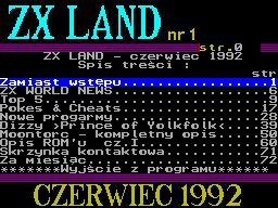 Screen from ZX Land issue 1