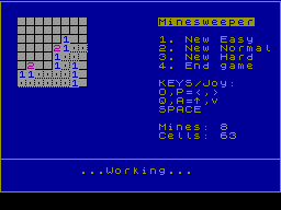 Screen from ZX Mines