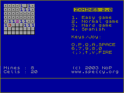 Screen from ZX Mines 2