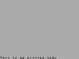 Screen from ZX Printer Chars