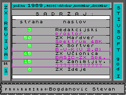 Screen from ZX Revija issue 1