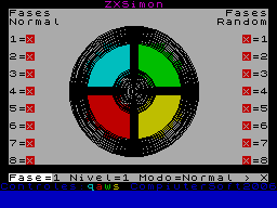 Screen from ZXSimon