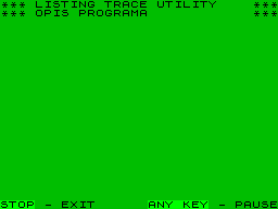 Screen from ZX Spectrum Tracer