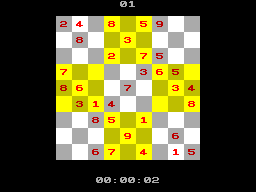 Screen from ZX Sudoku