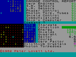 Screen from ZX Trek