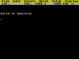 Screen from ZX WinWord