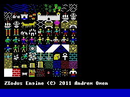 Screen from ZXodus Engine