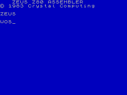 Screen from Zeus