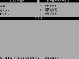 Screen from La Zona de Variables