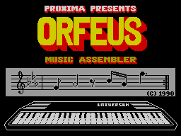 Screen from Orfeus Music Assembler